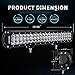 oEdRo LED Light Bar 20 Inch 300W Tri-Row Work Lights Spot Flood Combo Beam Driving Lighting Fog Lamp with w/Wiring Harness, Fit for Off Road Truck Car Jeep Boat SUV ATV UTV Pickup