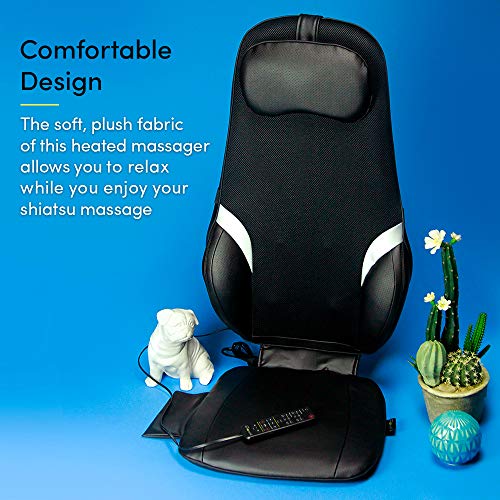 Back Massage Chair | Shiatsu, Vibration and Rolling Massage with Soothing Heat | Customizable Multi-Zone and Spot Massage with 3 Programs | Black - Thumbnail 6