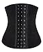 YIANNA Women's Latex Sport Girdle Waist Training Corset Waist Shaper, Size M (Black)