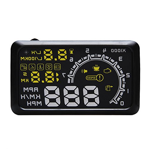 Head Up Display - SODIAL(R)Universal Car HUD Head Up OBD2 II Speedometer Display Projector Speeding Warning