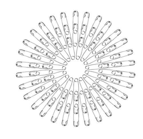 DayCountÂ® 1000pcs/set Safety Pins 19mm Gold ï¼† Silver Color For Sewing, Clothing, Office 0.74'' (Silver)