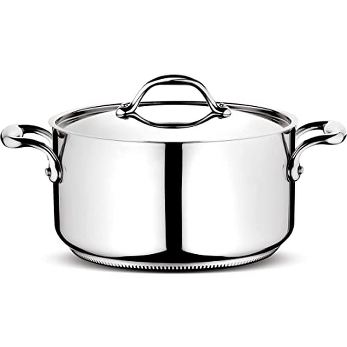 Lagostina Accademia Lagofusion Casserole with 2 Handles and Lid, Stainless Steel, Silver, 16 cm