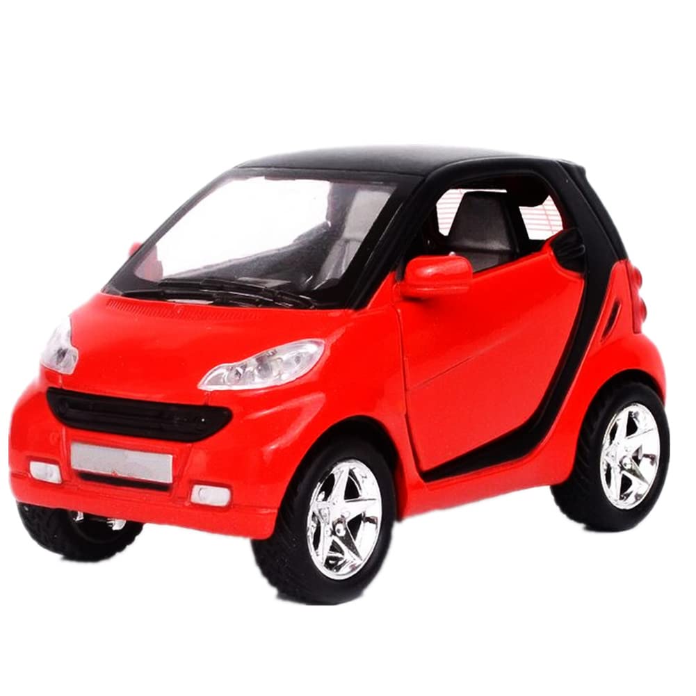 ARCADORA 1:32 Scale for Smart Fortwo Diecast Model Car Pullback Vehicle Toys Collection Toys, Kids Gift, with Sound and Light (Red) — image 1