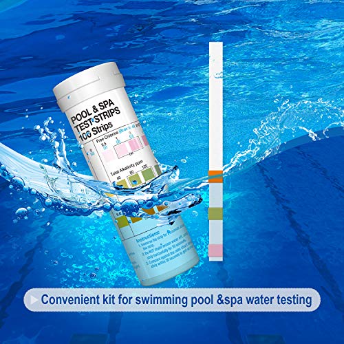 RUNBO 4 in 1 Pool & SPA Quality Testing Strips Easy and Accurate Test Free Chlorine, Bromine, Total Alkalinity and pH. 100 Counts. - Thumbnail 6