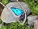 Eliana and Eli Butterfly Necklace- Butterfly Love and Kiss Made with Bermuda Blue and Green Swarovski Crystals Design Women Jewelry Pendant Necklace for Women Kids- Gifts for Mom Daughter Sister
