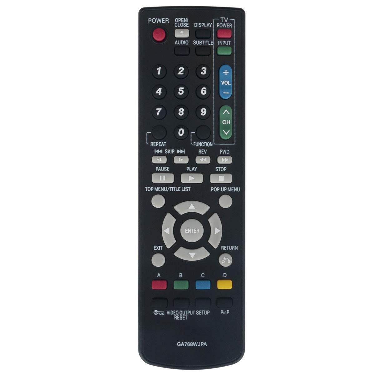 Photo 1 of GA768WJPA Replacement Remote Control Applicable for Sharp Blu-ray DVD Player BD-HP22U BD-HP24U BD-HP24 BD-HP24U(A) 10P01-CH-NG BD-HP210U BD-HP210 Tins-e549wjqz