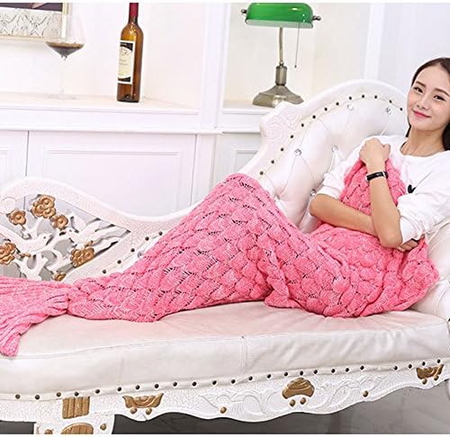UMEICOOL Mermaid Blanket Sleeping Bags All Seasons for Adults (light pink)