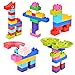 Elover Marble Run Set Building Blocks Construction Toys Set STEM Learning Toys Puzzle Race Track for Kids (73 Pieces)