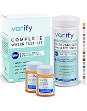 17 in 1 Premium Drinking Water Test Kit - 100 Strips + 2 Bacteria Tests - Home Water Quality Test - Well and Tap Water - Easy Testing for Lead, Bacteria, Hardness, Fluoride, pH, Iron, Copper and more!