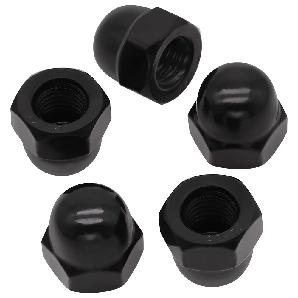 Photo 1 of RoyceMart 1/4-20 (30 Pack) Stainless Steel Cap Nuts, Acorn Cap Dome Head Nuts US Standard, Stainless Steel 304 (18-8), UNC Coarse Thread, Black Coated