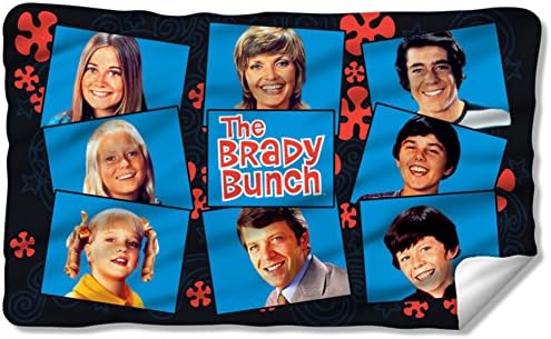 Brady Bunch - Squares Fleece Blanket 57 x 35in