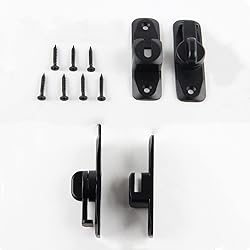 FIREFLYWEB Flip Door Latch Black 180 Degree Heavy