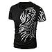 NEARTIME Men's Tee, Summer Casual Short Sleeve T-Shirt for Men Sport Clothes (M, Black)