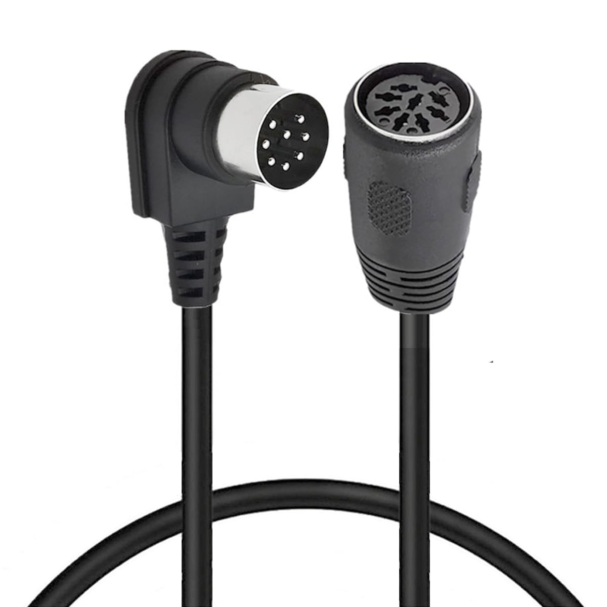 8 Pin Din Extension Cable, MIDI 8 Pin Male 90 Degree to Female Cord Adapter, 8 PIN DIN Plug Speaker Audio Cable for Bang Olufsen PowerLink MK2 (0.5 Meter)