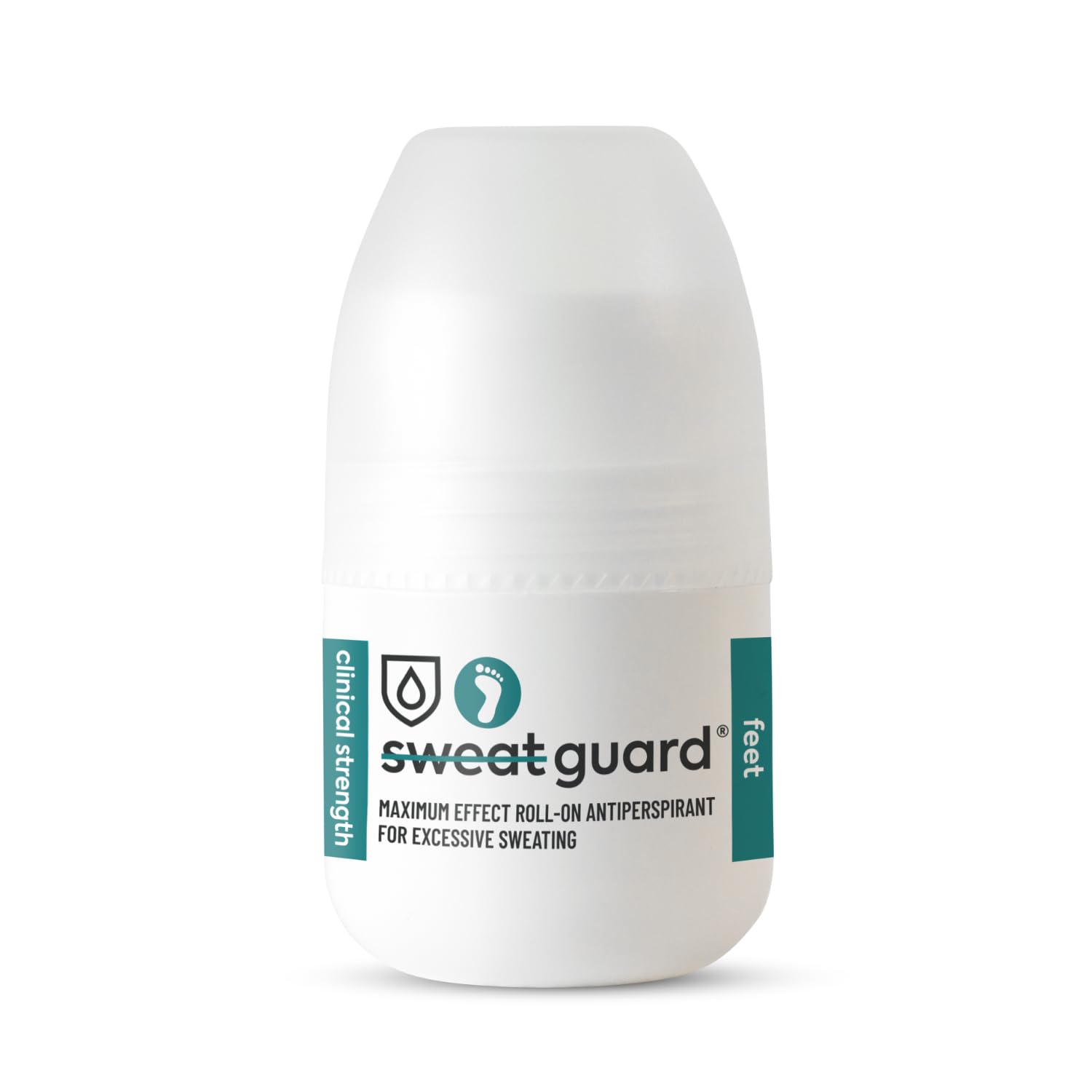 SWEAT GUARD® Foot Antiperspirant - 50ml Roll On. Maximum Protection Anti Sweat Antiperspirant For Sweaty Feet - Controls Excessive Sweating & Eliminates Smell. Hyperhidrosis Treatment For Dry Feet.