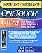 One Touch Ultra 3 Language English, Spanish and Portuguese Test Strips, 2 Boxes x 50 Strips, Total 100 Strips