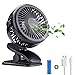 acetek Battery Operated Stroller Fan,Portable Rechargeable Fan,360°Rotation Clip on Fan,1600mah Battery Fans,Super Quiet USB Mini Desk Fan for Baby, Car Seat,Travel