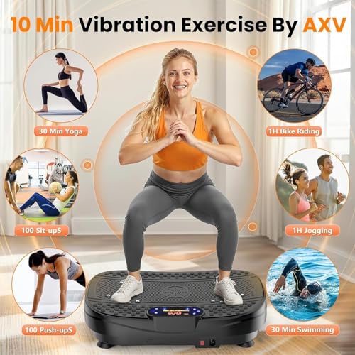 DMG Vibration Plate Exercise Machine, Lymphatic Drainage Machine for Weight Loss, Full Body Workout Vibrate Fitness Platform, Helps Toning Shaping Wellness Home Gyms Workout