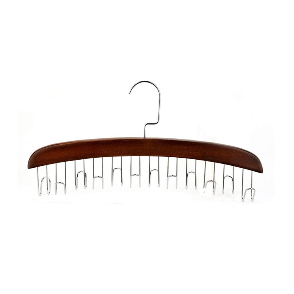 WSZJJ Multifunctional Wooden Belt Hanger Belts Rack Tie Hanger Scarf Holder Organizer Wardrobe Closet Storage Hanger 8 12 Hooks (Color : B, Size : 1pcs- 12hooks)