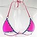 Womens Mini Halterneck Rhinestone Tie Sides Bikini G-String Lingerie Sets (Set 1)