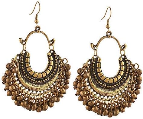 TiarazZukhruf Fashion Stylish Oxidised Afghani Tribal Fancy Earrings for Girls (Gold Style 2)