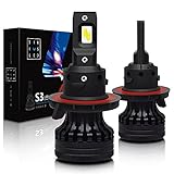 SiriusLED S3 H13 9008 LED Headlight Bulb New Full Aluminum Structure 8000 Lumen Extremely Bright White 6000K Conversion Kit 2018 New