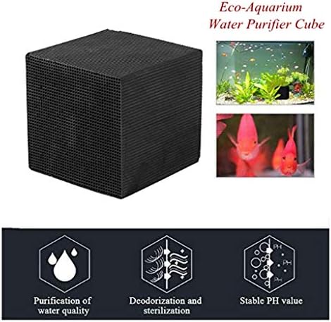 vkjany Eco-Aquarium Water Purifier Cube Fish Tank Carbon Water Filter Cube Rapid Water Purification Aquarium Filter, for Aquarium,Ponds,Water Tank Water Purification Cleaning (101010)