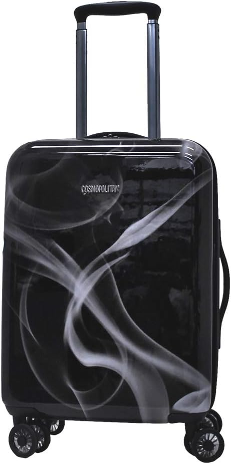 Cosmopolitan Fashion 21"(with Wheels) Flight Legal Hardcase Carry-on Suitcase (Black Smoke)