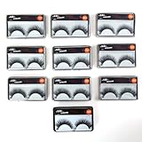 GREEN FABWOOD 10Pair Reusable Charming Cross Fake False Eyelashes