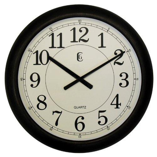 Geneva 24Inch Dark Brown Plastic Wall Clock Home & Kitchen