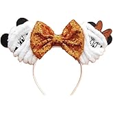 CLGIFT Halloween Minnie Ears, Orange Minnie Ears, Black Web Mickey Ears Headband, Halloween Minnie Costume, Jack (Mummy)