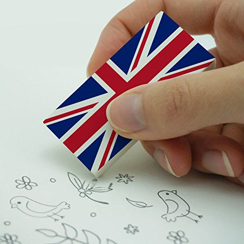 United Kingdom Great Britain Union Jack Country Flag Eraser Set of 2