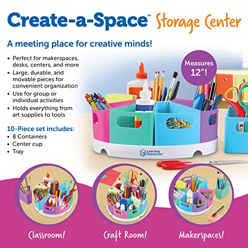 Learning Resources CreateaSpace Storage Center, 10 Piece set Desk