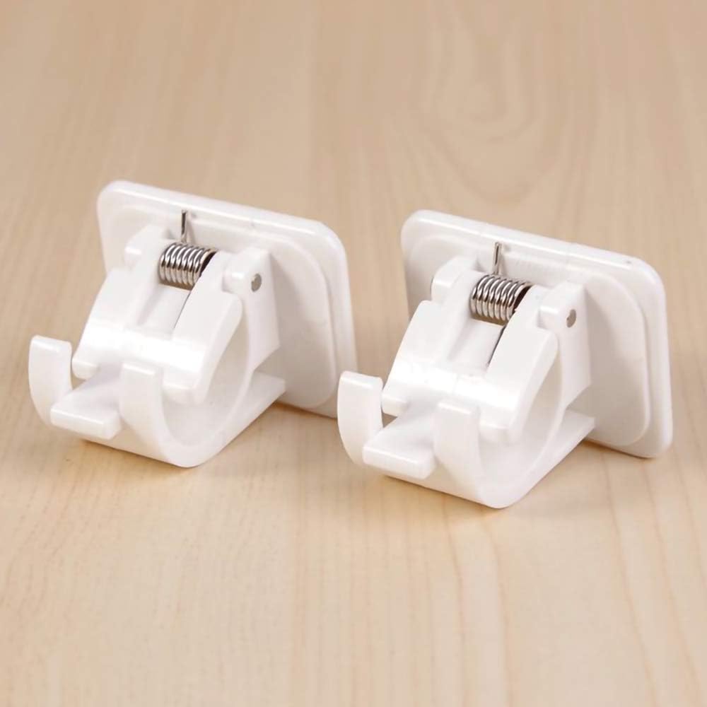 Self Adhesive Curtain Rod Bracket, 8 PCS Drapery Hook Holders Fixings Rod Holder Nail Free Smart Rod Bracket Holders, No Drill Curtain Rod Brackets for Home Bathroom and Hotel Use: Home & Kitchen