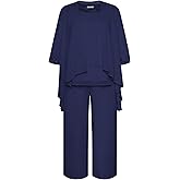 Hanna Nikole Plus Size Mother of The Bride Pant Suits 3 Piece Chiffon Sets Wedding Guest Gowns Formal Outfits with Jacket