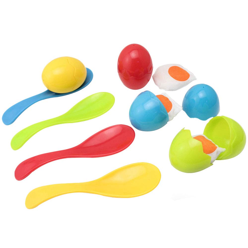 BOHS Egg Spoon Race Game with Yolk - Kids Outdoor Activity for Kindergarten, Backyard Parties, and Easter Day