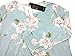 MIROL Womens Casual Fall Floral Print 3/4 Sleeve Tunic Loose Long Blouse Tops,Blue,Medium
