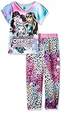 Monster High Big Girls' 2pc Sleepwear Set, Multi, Large (10-12)