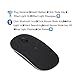 Wireless Mouse,Attoe Ultra-Thin Noiseless 2.4GHz and Bluetooth Dual-Module Wireless Mouse for PC Laptop Notebook Windows Android Mac OS (Black)