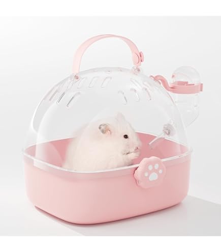 thumbnail image 2 of Portable Hamster Cage Portable Hamster Travel Carrier With Water Bottle Small Pet Transport Cage Green R 165434 2 of 9