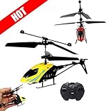 Flying Helicopter Toys,Hemlock Kids Mini RC Plane Toys Boys Remote Controlled Aircrafts (Yellow)