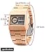 BEWELL Bamboo Wooden Men Quartz Watch with Double Movement Luminous Display(Ebony wood)
