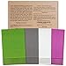 Extra Long (36 Inches) Exfoliating Bath Cloth/Towel (4 Pack) Gray, White, Green, and Lavender Nylon Bath Cloth/Towel, Stitching on All Sides for Added Durability