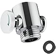 Shower Head Shut Off Valve, Button Type Shower Flow Control Valve with G1/2 Universal Size for Shower Arm and Hose or Bidet Sprayer (LY-811(With knob))