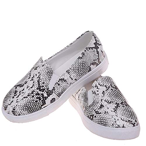 1 Tsmile+Womens+Snakeskin+Platform+Sneakers