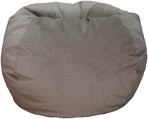 Large XXXL Size Grey Color Comfort Suede Bean Bag Chair Cover Only by Ink Craft