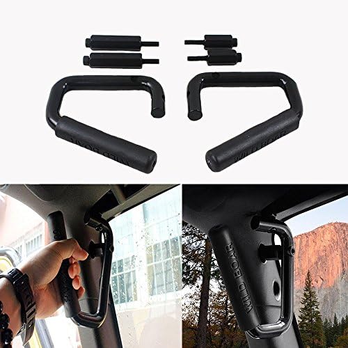 Front Foot Pegs Door Footrest Pegs Pedal Rest with 1941 Style for 2018-2019 Jeep Wrangler JL