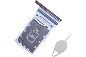 HQB-STAR Galaxy S22 Ultra Dual SIM Card Tray Holder Slot Micro SD Card Tray Hybrid Replacement Parts for Samsung Galaxy S22 Ultra 5G + Eject Pin (S22 Ultra Burgundy)