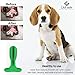 Dog Toothbrush - Dog Oral Care for Thorough Teeth Cleaning | Effective Dog Brushing Stick & Fun Pet Chew Toy | Bite Resistant & Easy to Clean | Rubber Tooth brush for Dogs + BONUS Adorable Dog Bow Tie