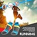 Compression Running Socks, reinsforced arch supoort, pressure dispersing heal, enhanced stabillty of ankles, Ideal for running, cycling, any type of sports,Blue,M-L - Men 6-8/ Women 5-9